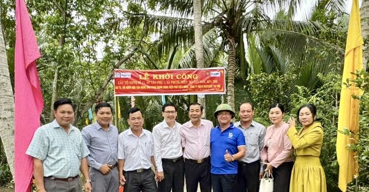 Chính thức khởi công xây cầu nông thôn mới tại huyện Mỏ Cày Nam, tỉnh Bến Tre