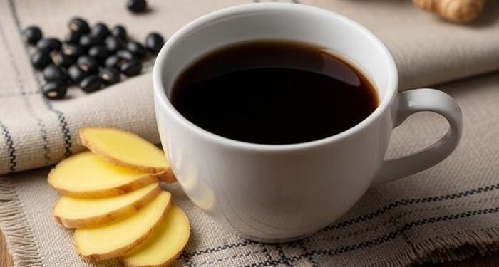 4 tác dụng độc đáo của nước gừng đỗ đen rang