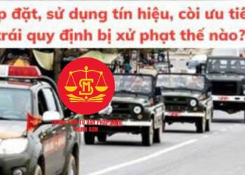 Trung tâm tư vấn pháp luật Minh Sơn: Xe sử dụng còi, đèn ưu tiên trái phép – Đè vạch dừng đèn đỏ, bị xử lý thế nào?